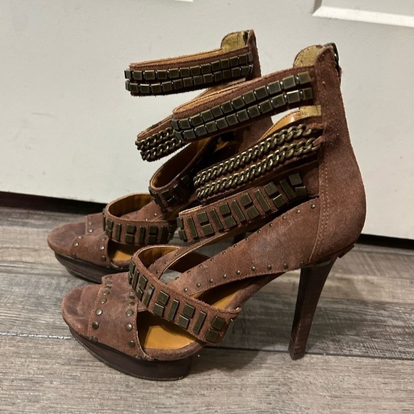 Nine West Shoes - Nine West vintage America Collection gladiator ankle zip High Stiletto Heels
